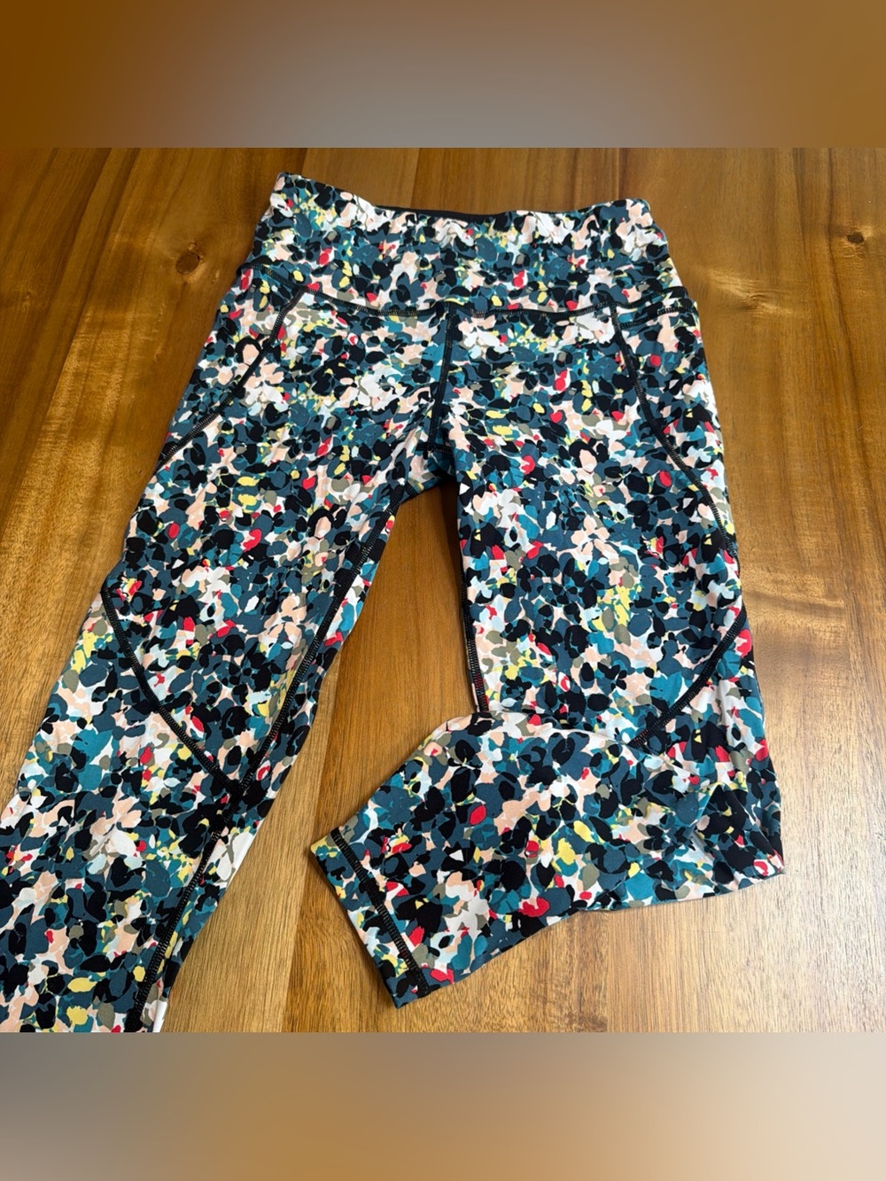 Sweaty Betty Power Pocket Workout Leggings 7/8 abstract floral size Small